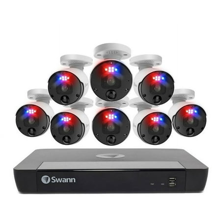 Swann SWNVK-1689808 16-Channel 4K Professional Enforcer Series 8-Camera Security System, Black