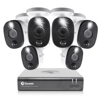 Swann 6 Camera 8 Channel 1080p Full HD DVR Spotlight Security System