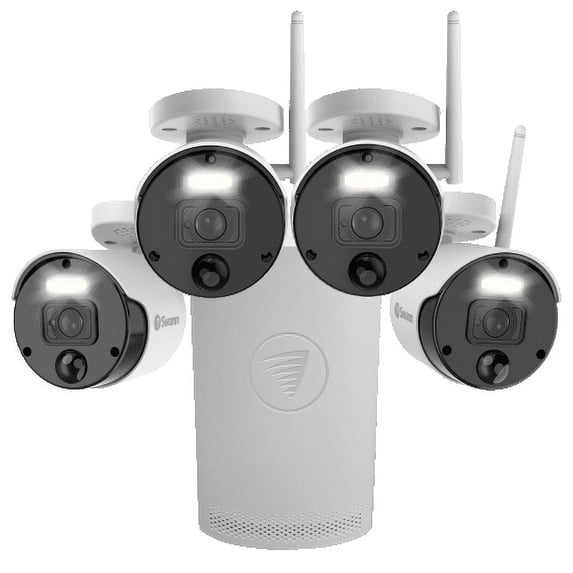 Swann Swann Wi-Fi 1080P 4 Channel 4 Camera Wi-Fi NVR Security System, 1TB HD, 4 Indoor/Outdoor Cameras, Powered Wi-Fi Surveillance CCTV, Heat & Motion Detection