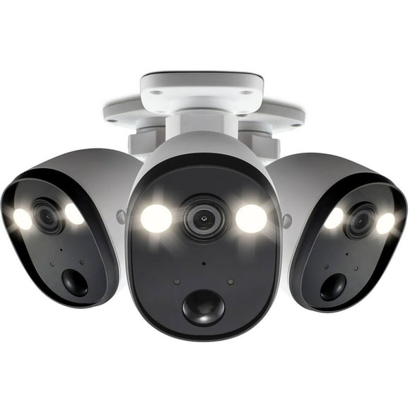 Swann Wireless Security 1080p Outdoor Wi-Fi Spotlight Camera, White, (3 Pack)