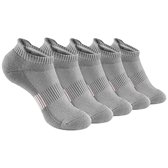 Swanpen 5 Pairs Womens Ankle Socks, Low Cut Cushioned No Show Athletic Socks for Women