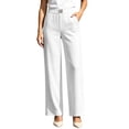 thumbnail image 1 of Swanpen Women's High Waist Elastic Waistband Wide Leg Pants, Casual Straight Leg Comfort Trousers for Everyday Wear, 1 of 4