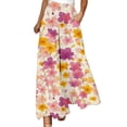 thumbnail image 1 of Swanpen Women's Summer Print Wide Leg Palazzo Pants Elastic Drawstring Waist Flowy Loose Fit Casual Long Trousers with Side Pockets, 1 of 5