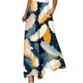 thumbnail image 1 of Swanpen Women's Summer Print Wide Leg Palazzo Pants Elastic Drawstring Waist Flowy Loose Fit Casual Long Trousers with Side Pockets, 1 of 5