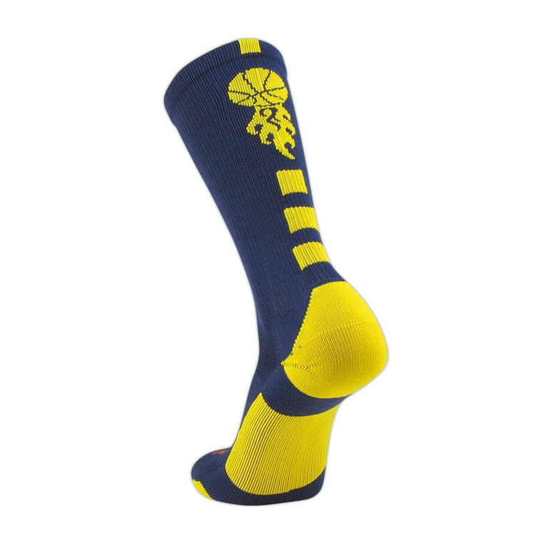 Navy blue basketball socks top