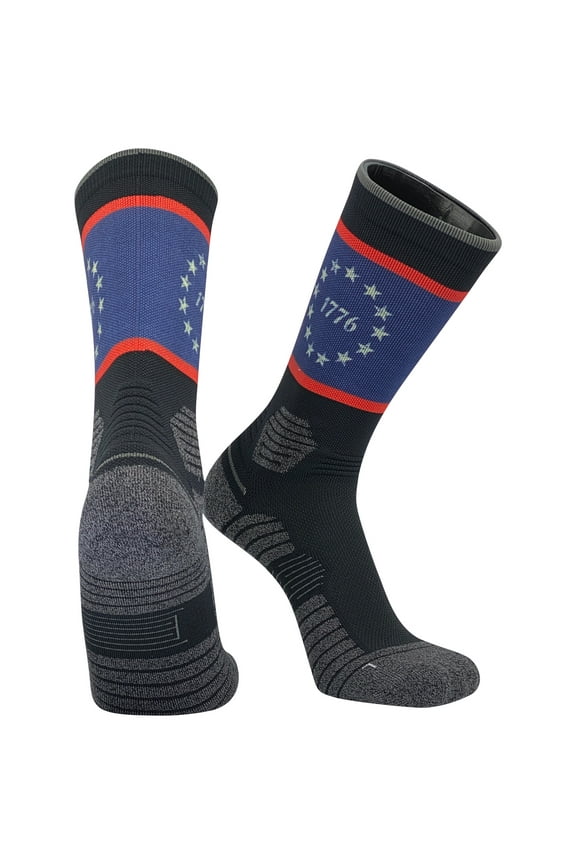 USA 1776 Betsy Ross Flag Patriot Basketball Football Crew Socks
