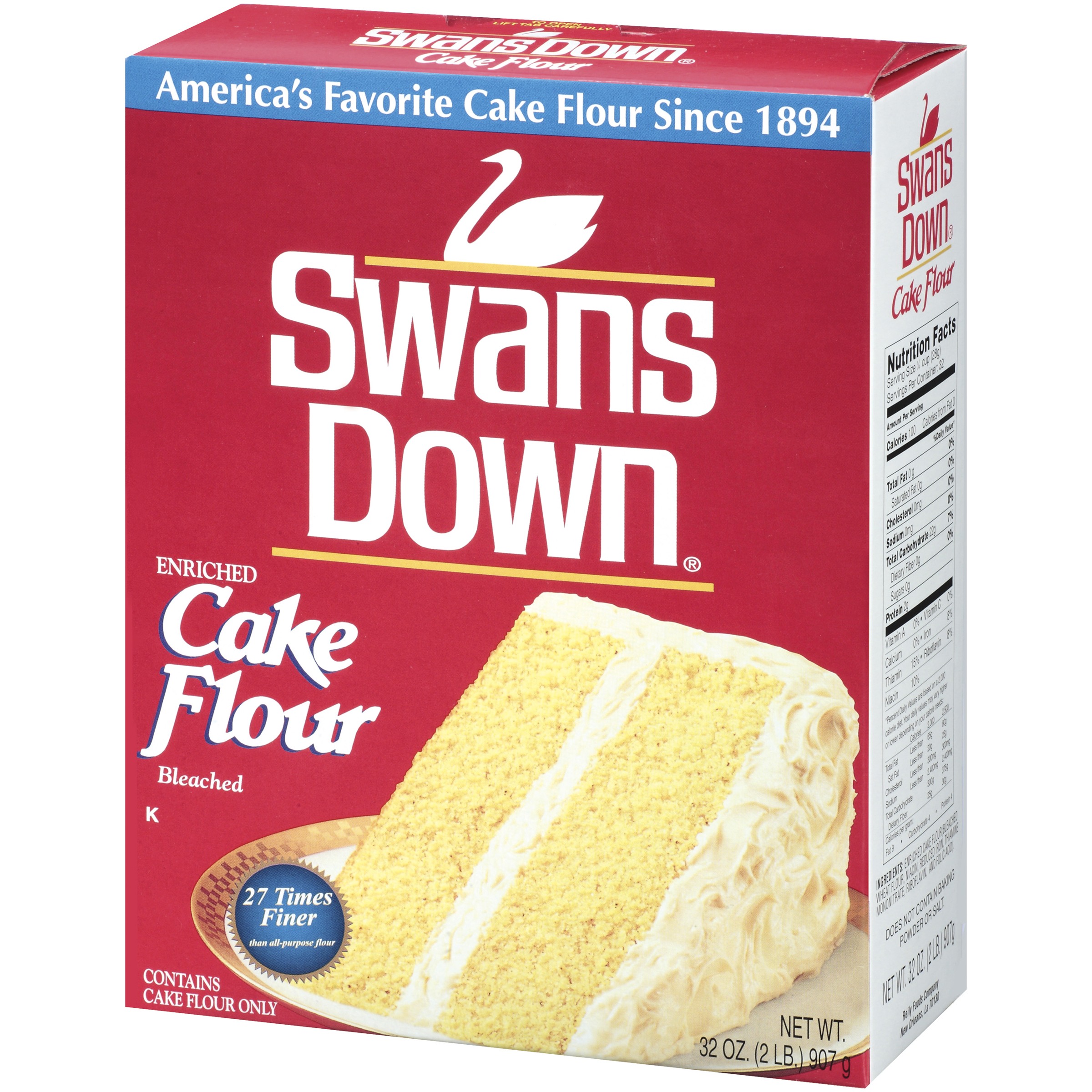 Swans Down Cake Flour, Enriched and Bleached, 32 oz Box - image 1 of 3