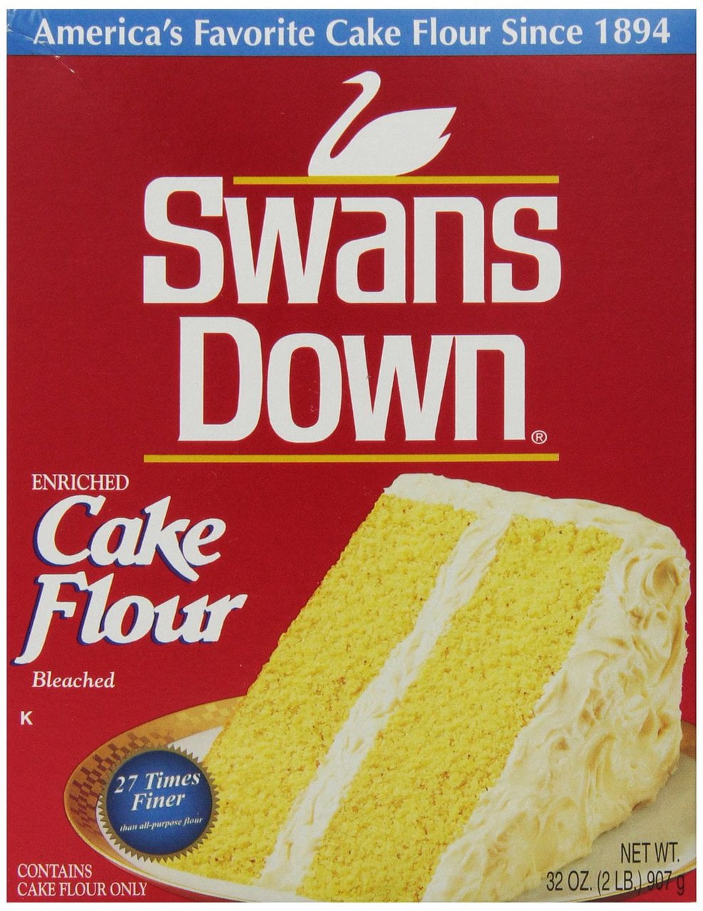 (8 pack) Swans Down Enriched, Bleached Cake Flour, 32 oz