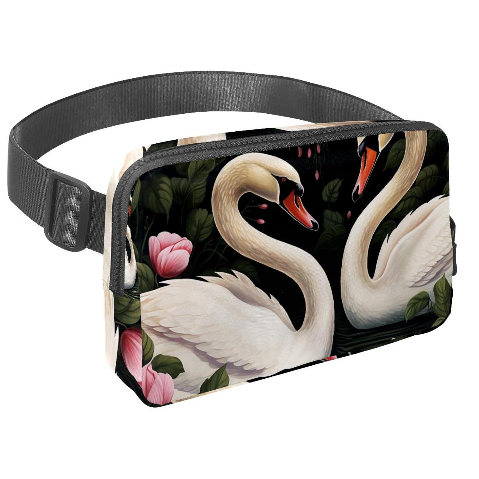 Swans Running Belt Fanny Packs Waist Packs with Extension Strap Unisex Lightweight Adjustable