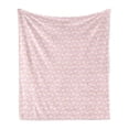 thumbnail image 1 of Swans Soft Flannel Fleece Throw Blanket, Repetitive Aquatic Royalty Bird with a Crown, Cozy Plush for Indoor and Outdoor Use, 60" x 80", Pale Pink Cream, by Ambesonne, 1 of 5