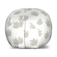 thumbnail image 1 of Swans Storage Toy Bag Chair, Repetitive Vintage Art Pattern of Aquatic Bird Silhouette Symbols Neutral Art, Stuffed Animal Organizer Washable Bag, Small Size, White and Dust, by Ambesonne, 1 of 3