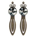 thumbnail image 1 of Swans Vintage Copper Crown-Shaped Bookmarks - Reading Accessories for Book Lovers, Set of 2 Stainless Steel Bookmarks, 1 of 5
