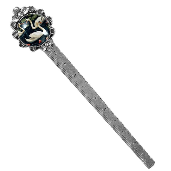 Swans Vintage Silver Lace-Edged Bookmark: a Special Gift for Book Lovers and Readers with a Passion for Beautifully Crafted Book Accessories