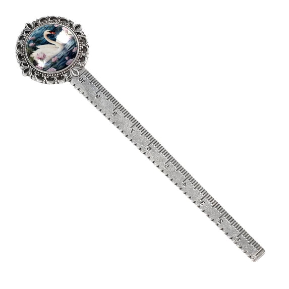 Swans Vintage Silver Lace-Edged Bookmark: the Gift for Book Lovers and Readers