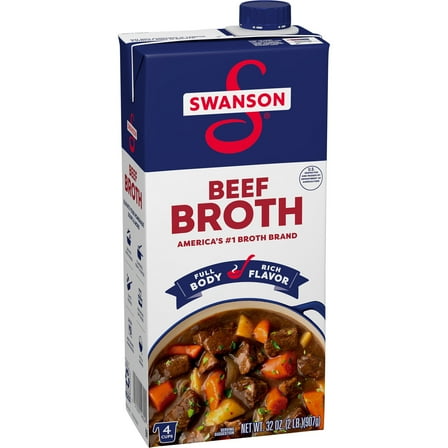 Swanson Beef Broth, 32 oz Carton