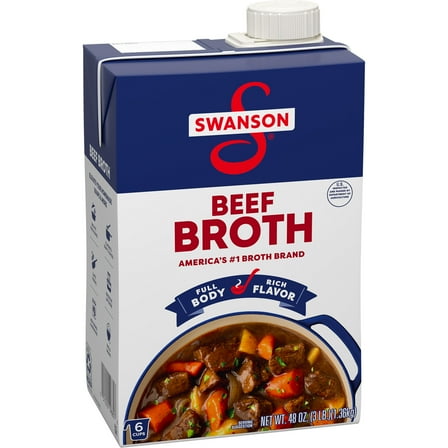 Swanson Beef Broth, 48 oz Carton