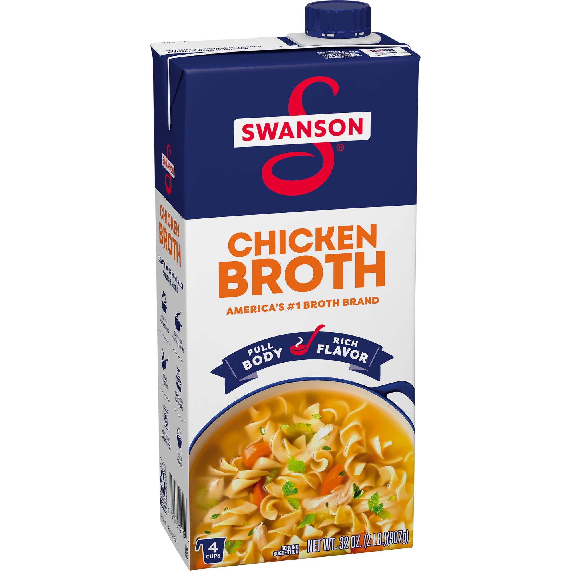 Swanson Chicken Broth, 32 oz Carton