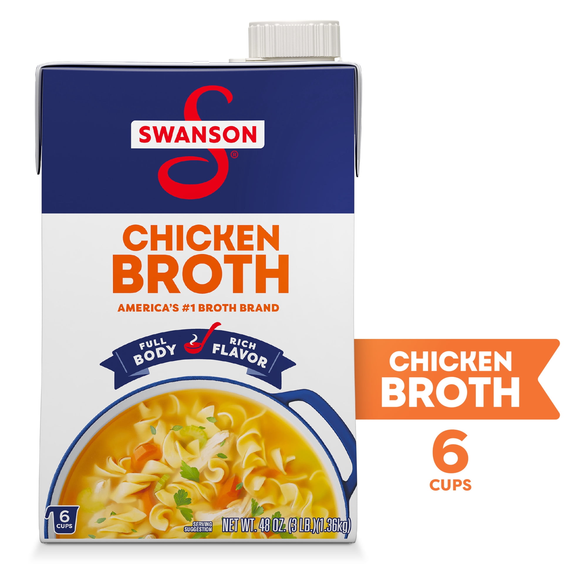 Swanson Chicken Broth, 48 oz Carton