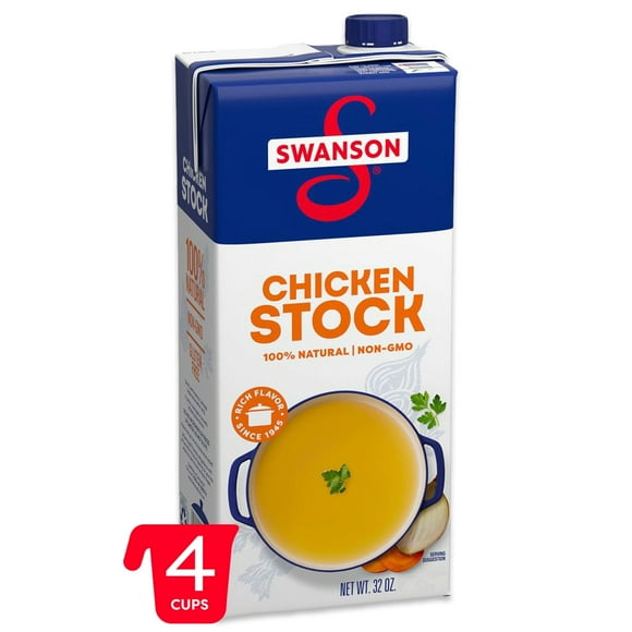 Swanson 100% Natural Chicken Stock, 32 oz Carton