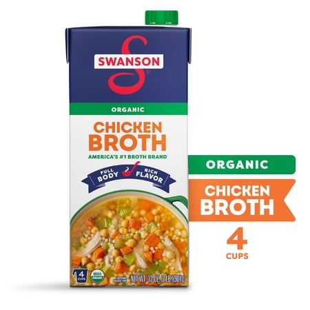 Swanson Organic Chicken Broth, 32 oz Carton