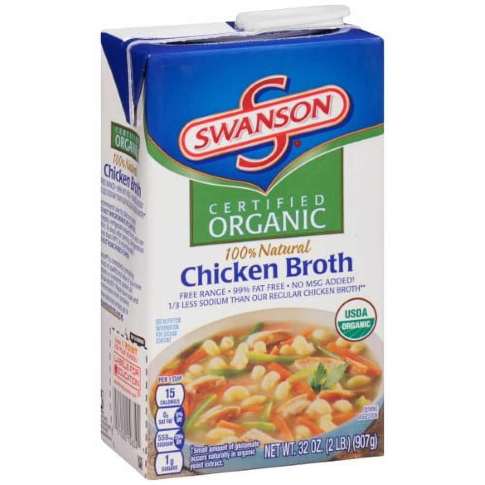 Swanson 100% Natural Organic Free-Range Chicken Broth (Pack of 2 ...