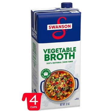 Swanson 100% Natural Vegetable Broth, 32 oz Carton