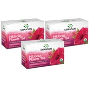 Swanson 100% Organic Hibiscus Flower Tea 20 Bag(S) 3 Pack