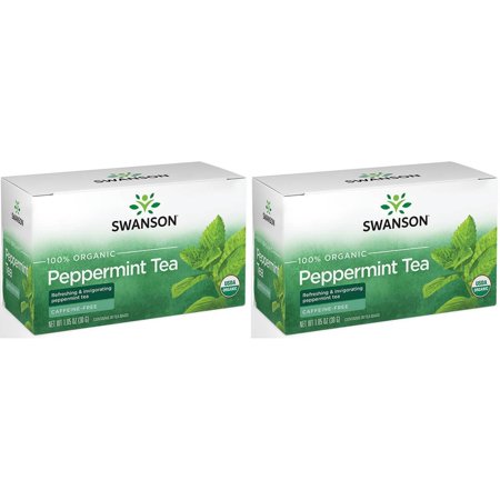 Swanson 100% Organic Peppermint Tea 20 Bag(S) 2 Pack