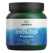 Swanson 100% Pure Inositol Powder - Natural Supplement Promoting Focus, Mental Relaxation & Mood Support - Supports Nervous System & Cellular Health - 8oz