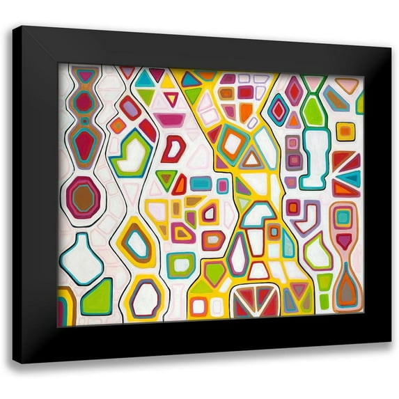 Swanson 24x20 Black Modern Framed Museum Art Print Titled - Modern Map
