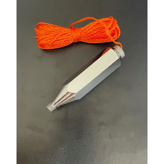 Swanson 8 Ounce Steel Plumb Bob with Removable Orange String, Model PB008S