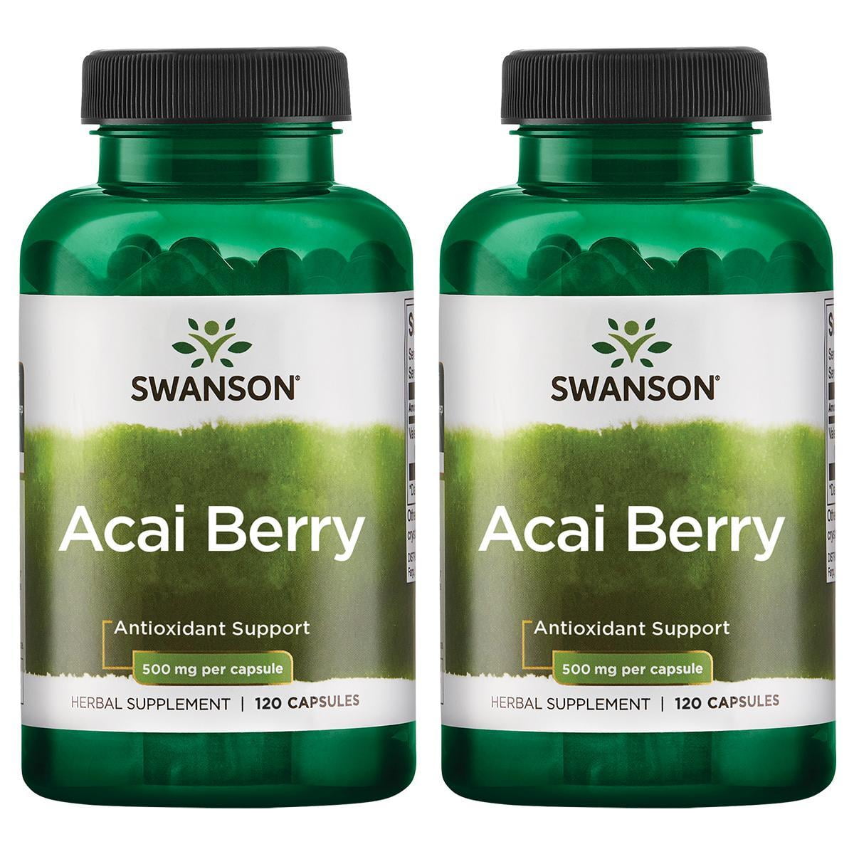 Swanson Acai Berry 500 mg 120 Caps 2 Pack