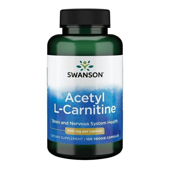 Swanson Acetyl-L-Carnitine - Amino Acid Supplement Promoting Cognitive Health & Muscle Support - Natural Formula May Promote Nervous System Health - (100 Veggie Capsules)