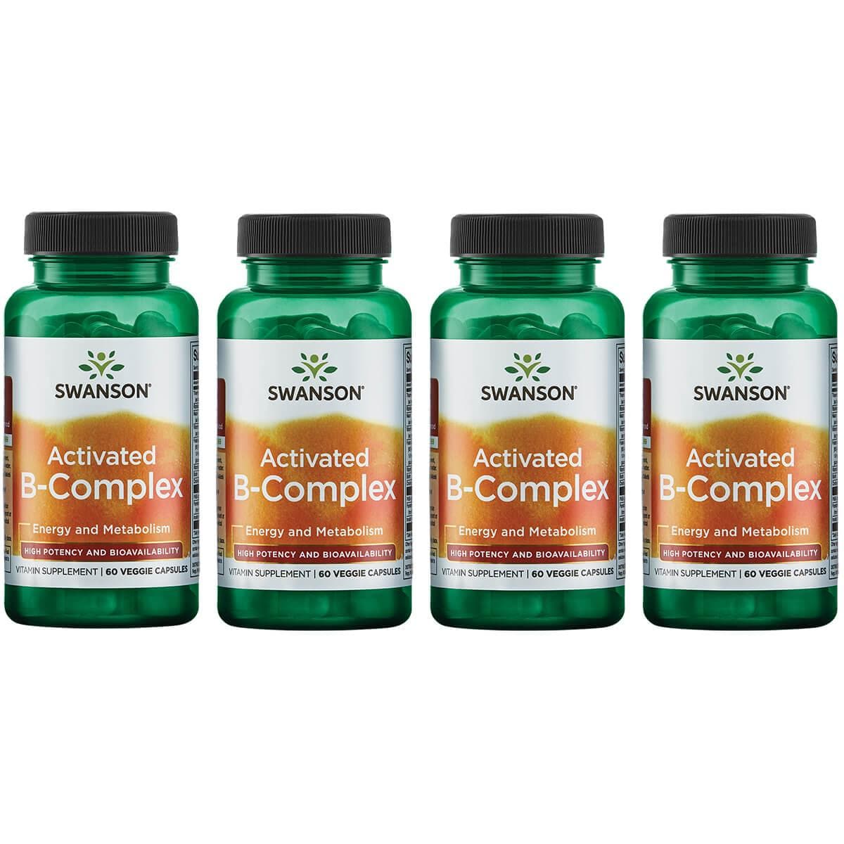 Swanson Activated B-Complex - High Potency And Bioavailability 4 Pack ...