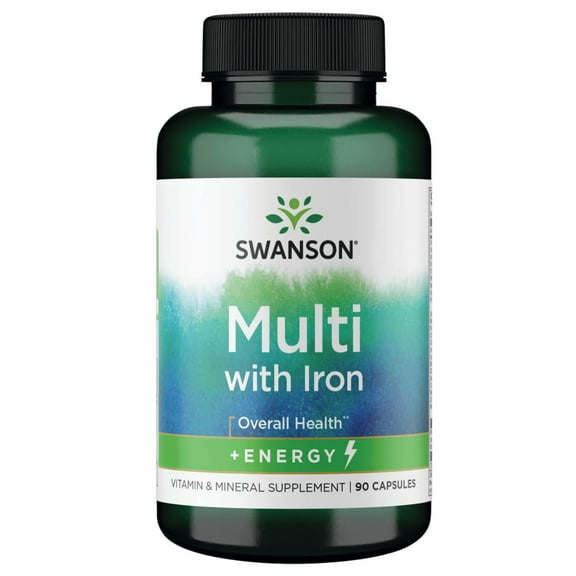 Swanson Active One Multivitamin with Iron 90 Capsules