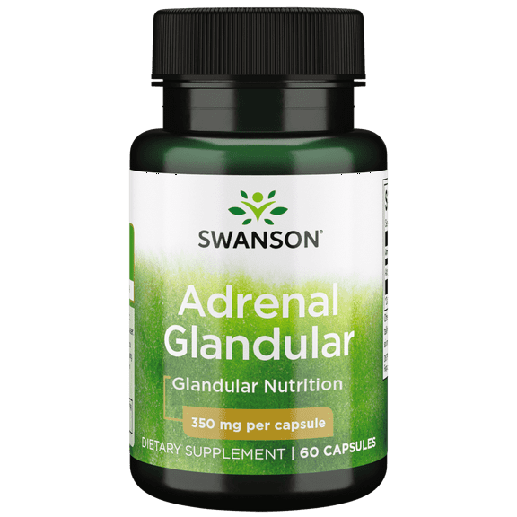 Swanson Adrenal Glandular 350 mg 60 Capsules