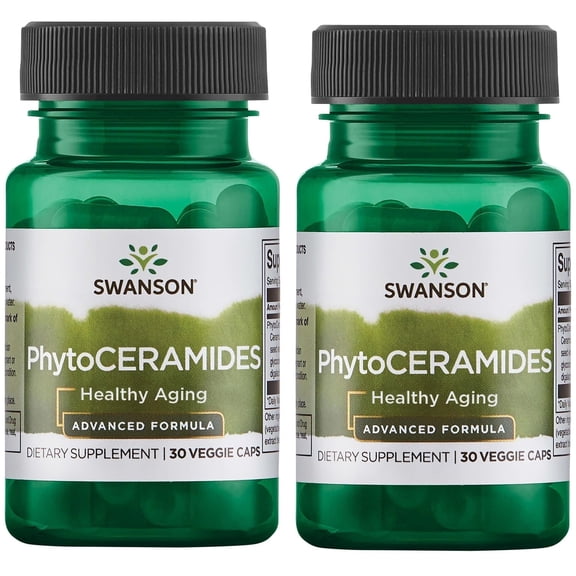 Swanson Advanced Phytoceramides 30 Milligrams 30 Veg Capsules (2 Pack)