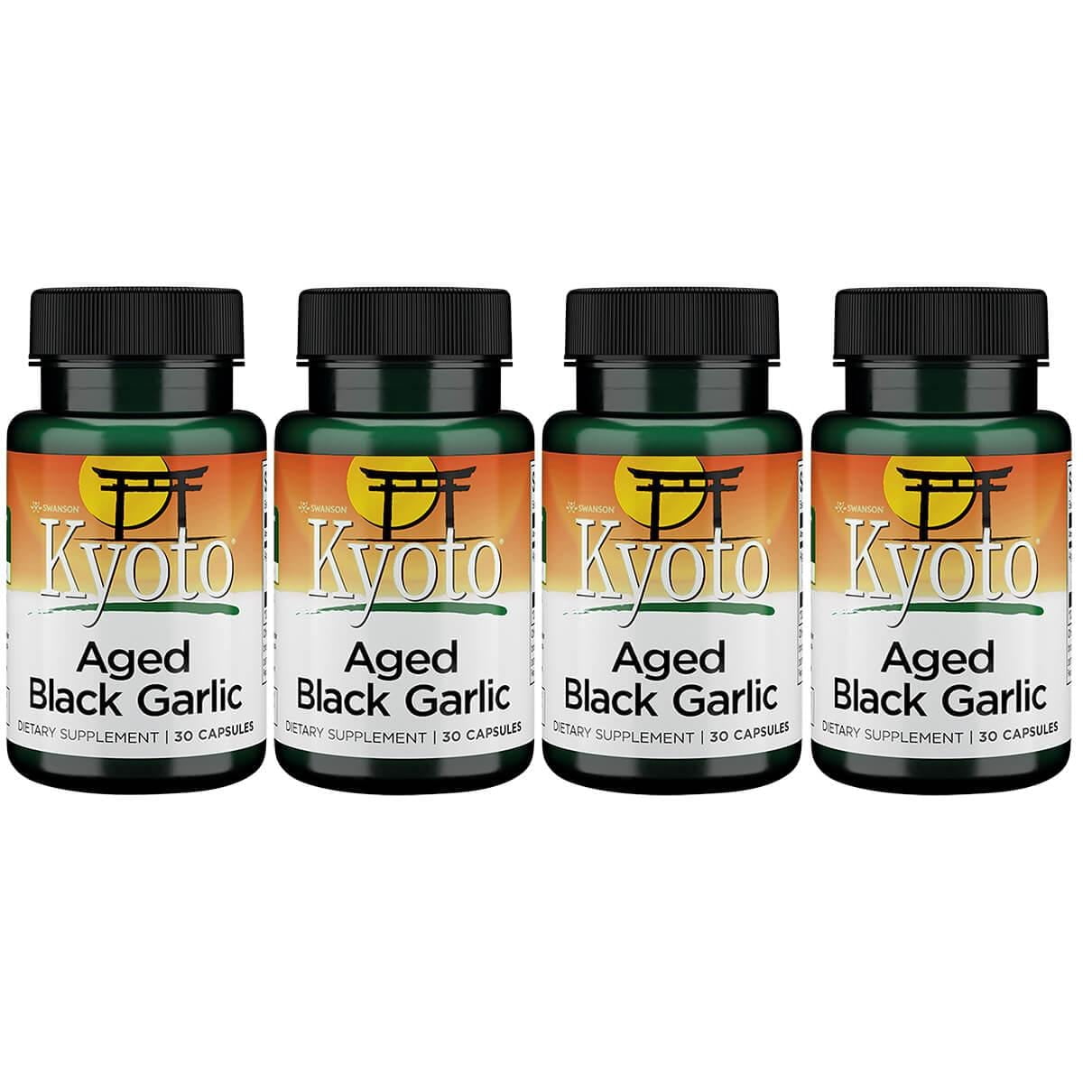 Swanson Aged Black Garlic 650 mg 30 Caps 4 Pack