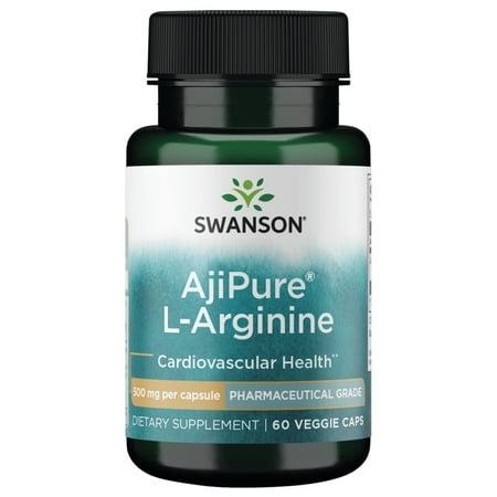 Swanson Ajipure L-arginine - Pharmaceutical Grade 500 mg 60 Veggie Capsules