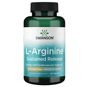 Swanson Ajipure L-arginine Sustained-Release Tablet 1,000 mg 90 Tablets