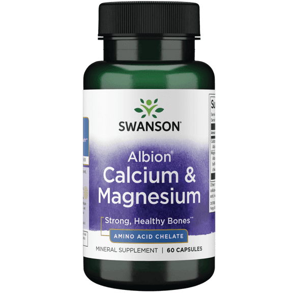 Swanson Albion Calcium & Magnesium 60 Caps