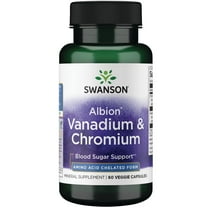 Swanson Albion Chelated Vanadium and Chromium 60 Veg Capsules