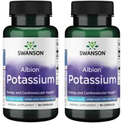 Swanson Albion Complexed Potassium 99 Milligrams 90 Capsules - 2 Pack