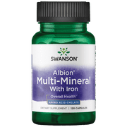 Swanson Albion Multi-Mineral With Iron 120 Caps