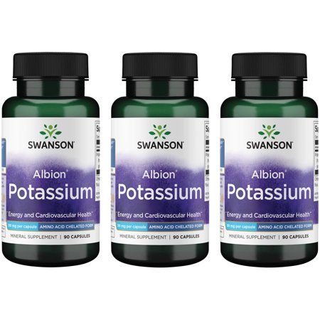 Swanson Albion Potassium 99 mg 90 Caps 3 Pack