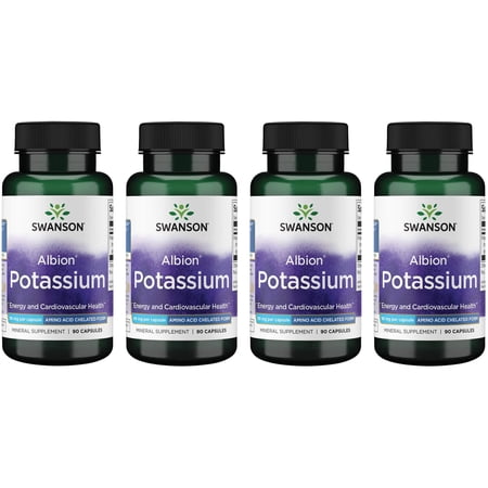 Swanson Albion Potassium 99 mg 90 Caps 4 Pack