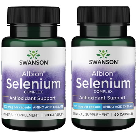 Swanson Albion Selenium Complex 200 mcg 90 Caps 2 Pack