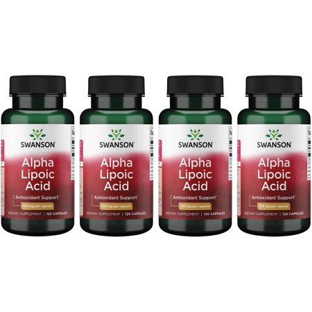 Swanson Alpha Lipoic Acid 100 mg 120 Caps 4 Pack