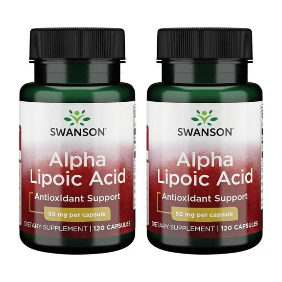 Swanson Alpha Lipoic Acid 50 Milligrams 120 Capsules (2 Pack)