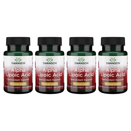 Swanson Alpha Lipoic Acid 50 mg 120 Caps 4 Pack
